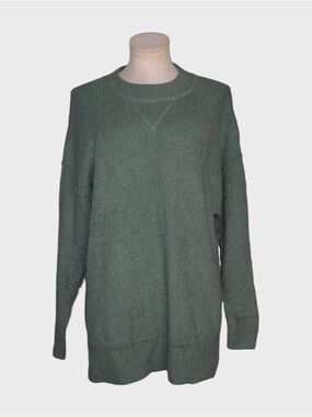 Aerie Green Oversized Crewneck Sweater